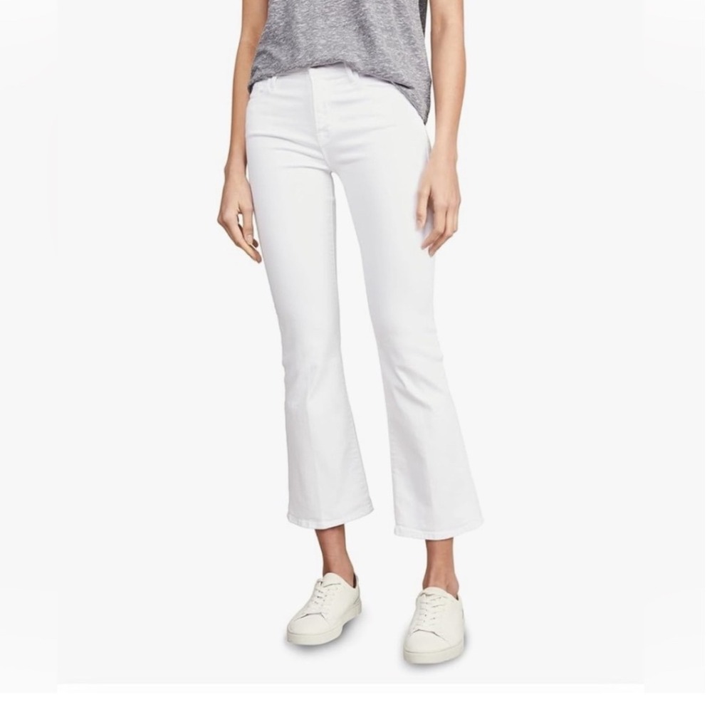 FRAME Le Crop Mini Boot‎ White Denim Jeans Size 30 NWT Flare Cropped